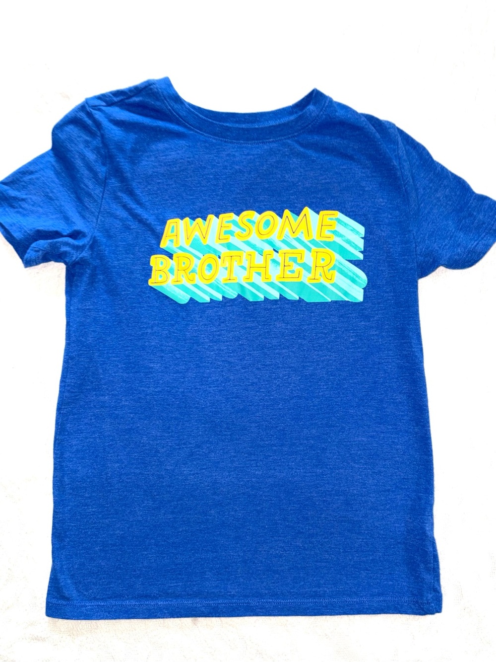 Cat & Jack Royal Blue "Awesome Brother" Graphic Tee